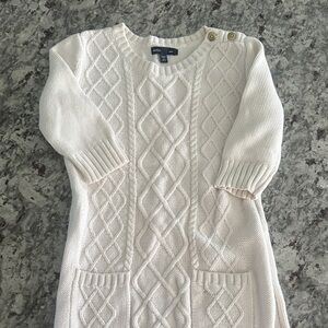 GAP Cream Cable Knit Sweater Dress